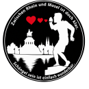 Koblenz Aufkleber Schängel Küsse    9 Ø cm